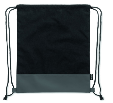 Лого трейд pекламные подарки фото: RPET PU drawstring bag 2 tone
