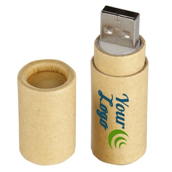 Лого трейд бизнес-подарки фото: Картонная USB-флешка