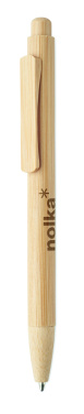 Лого трейд бизнес-подарки фото: Bamboo automatic ball pen