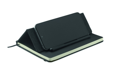 Лого трейд pекламные подарки фото: A5 notebook with phone holder