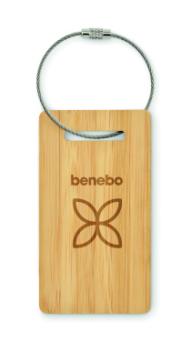Лого трейд pекламные подарки фото: Bamboo luggage tag
