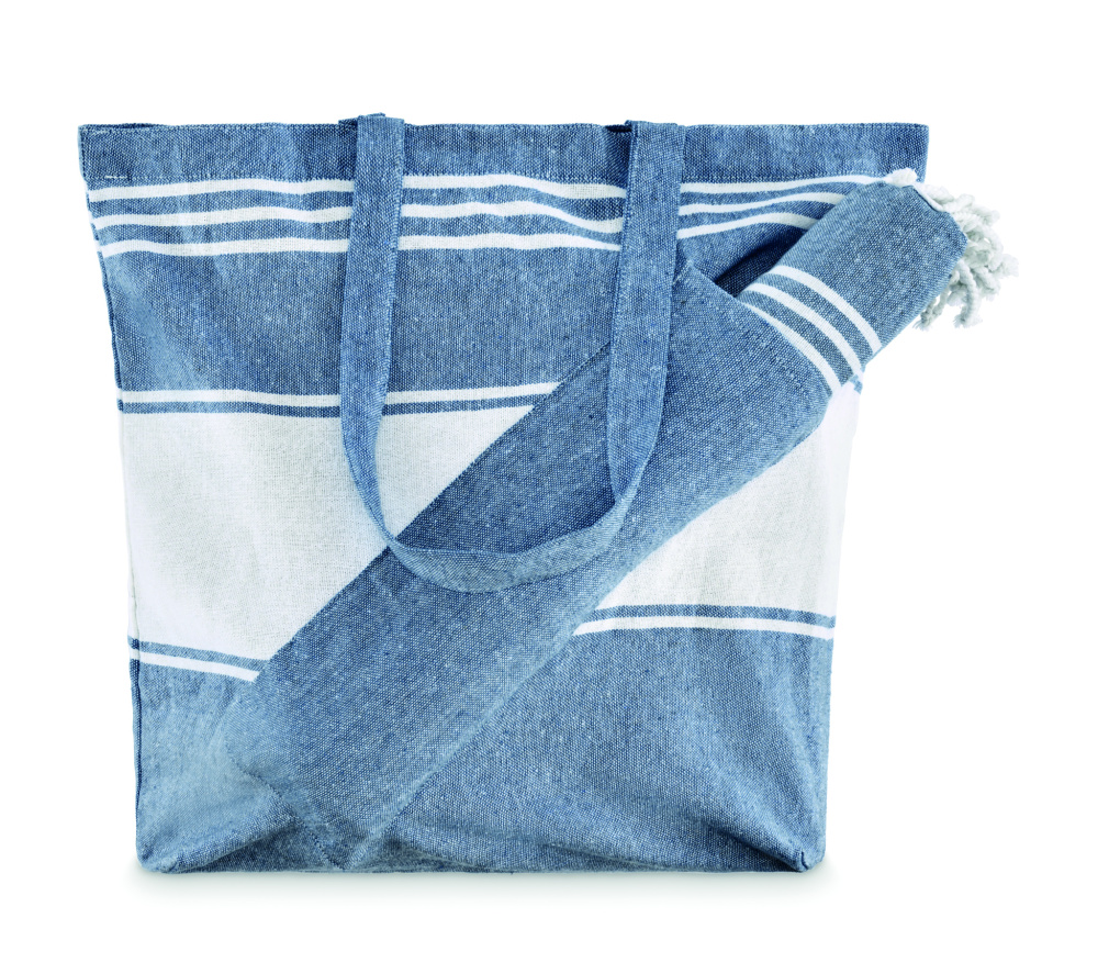 Лого трейд pекламные cувениры фото: Beach bag with hammam towel