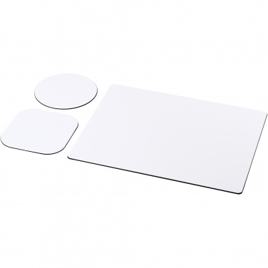 Logotrade reklamprodukter bild: Brite-Mat® Set 1 med musmatta och underlägg