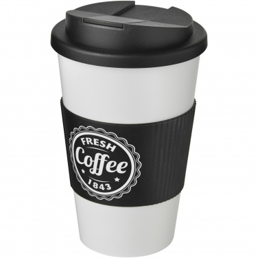 Logotrade presentreklam bild: Americano® 350 ml mugg med grepp och spillsäkert lock
