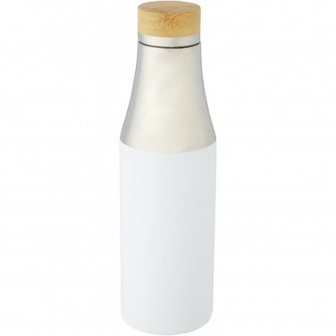 Logotrade kampanjprodukter bild: Hulan 540 ml vakuumisolerad kopparflaska i rostfritt stål med bambulock