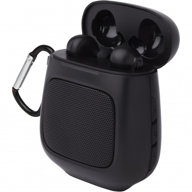 Logotrade profilprodukter bild: Remix autoparning True Wireless öronsnäckor och högtalare
