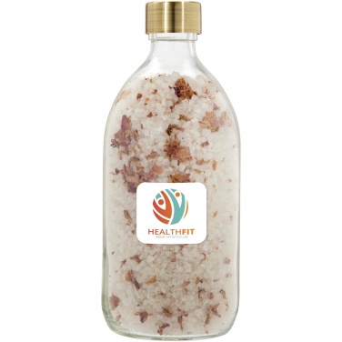 Logotrade kampanjprodukter bild: Wellmark Just Relax 500 ml badsalt – rosdoft