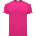 Bahrain kortärmad funktions T-shirt för barn, Rosa fluor