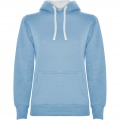 Urban hoodie för dam, Himmelsblå/vit