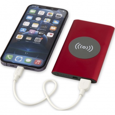 Logotrade presentreklam bild: Juice trådlös 4 000 mAh Type C-powerbank i återvunnen aluminium 