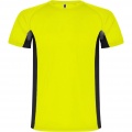 Shanghai kortärmad sport-T-shirt för herr, Fluor Gul / Solid svart