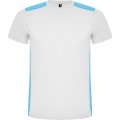 Detroit kortärmad sport-T-shirt för barn, Vit/turkos
