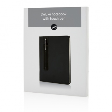 Logotrade kampanjprodukter bild: Anteckningsbok Basic - PU - med styluspenna - A5