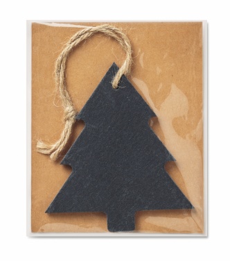 Logotrade reklamprodukter bild: Juldekoration i skiffer