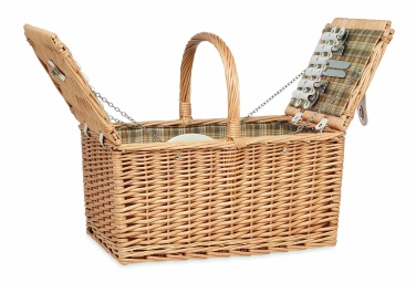 Logotrade kampanjprodukter bild: Flätad picknick korg 4 pers.