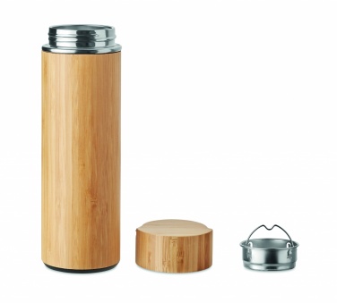 Logotrade kampanjprodukter bild: Termos Bambu/rostfritt 400ml TAMPERE