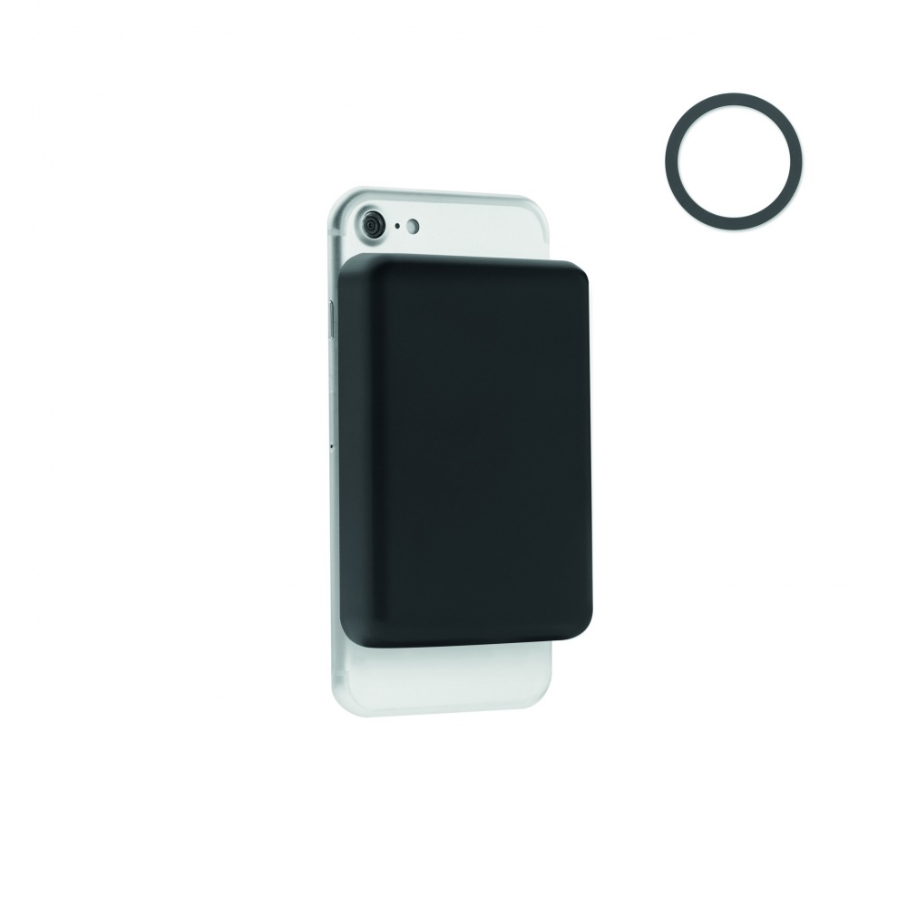 Logotrade presentreklam bild: Powerbank trådlösladdning 15W, 5000 mAh
