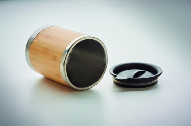Logotrade reklamprodukter bild: Termosmugg rostfritt/bambu