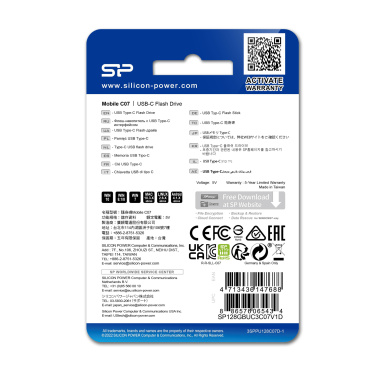 Logotrade profilprodukter bild: PENDRIVE SILICON POWER MOBILE - C07 3.2 32GB