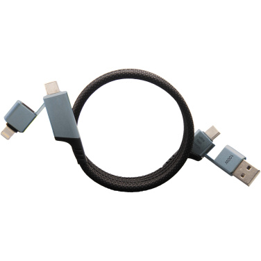 Logotrade reklamprodukter bild: SCX.design C52 100 W 4-i-1 rPET magnetisk ultrasnabb laddningskabel 