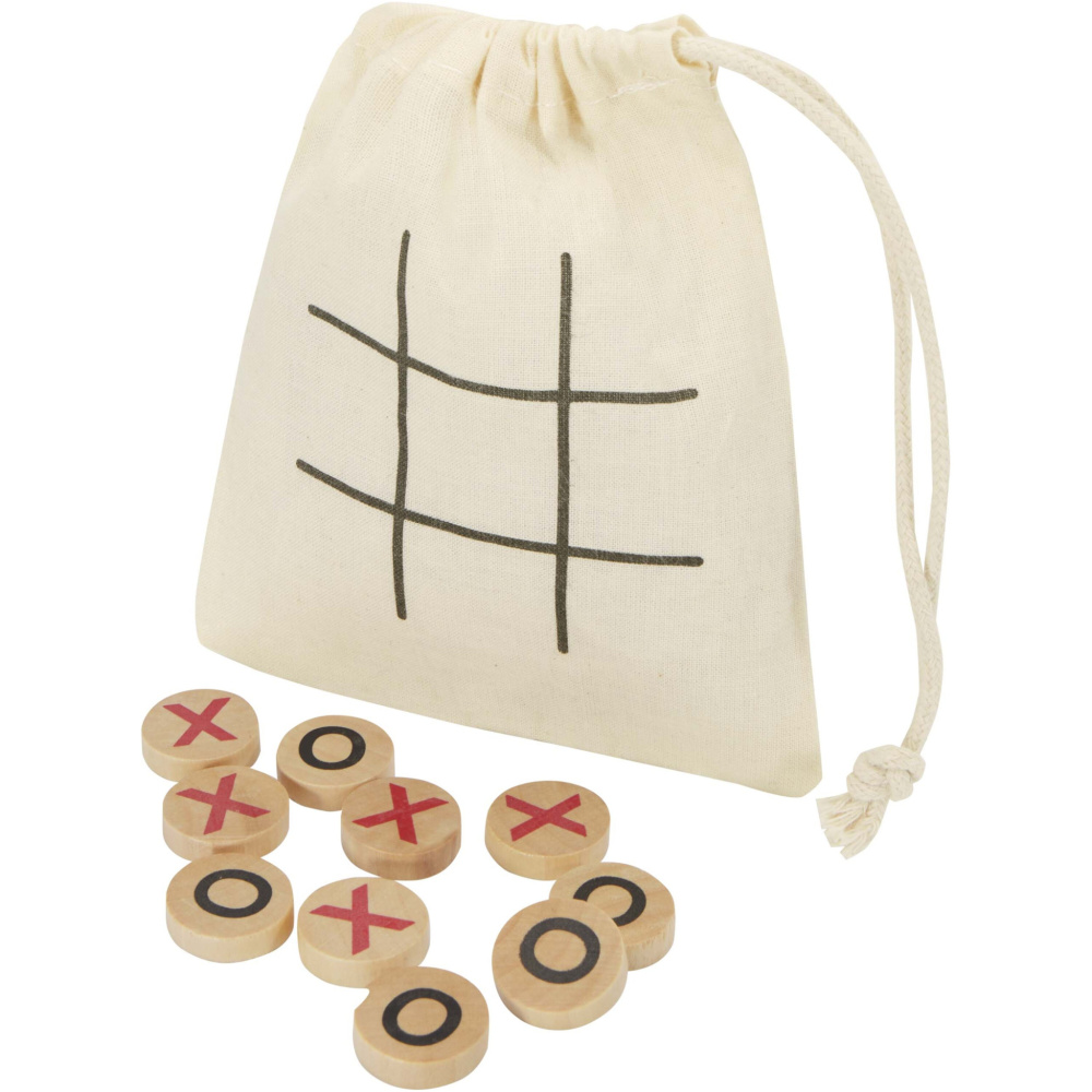 Logotrade profilreklam bild: Whorl tic-tac-toe-spel av trä