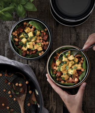 Logotrade kampanjprodukter bild: Black+Blum Lunchskål i glas 750 ml