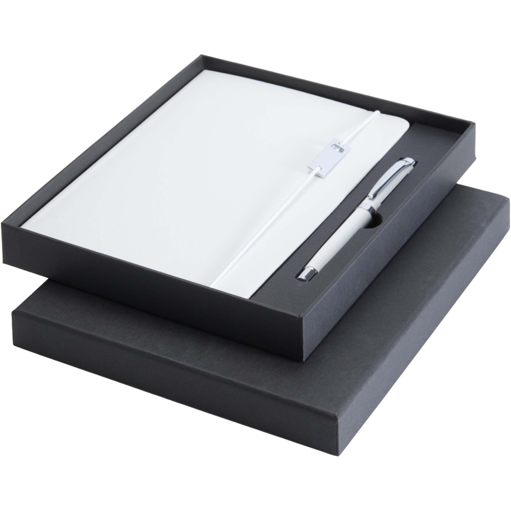 Logotrade profilprodukter bild: Legato Elegance A5 set med anteckningsbok med hårt omslag och kulpenna