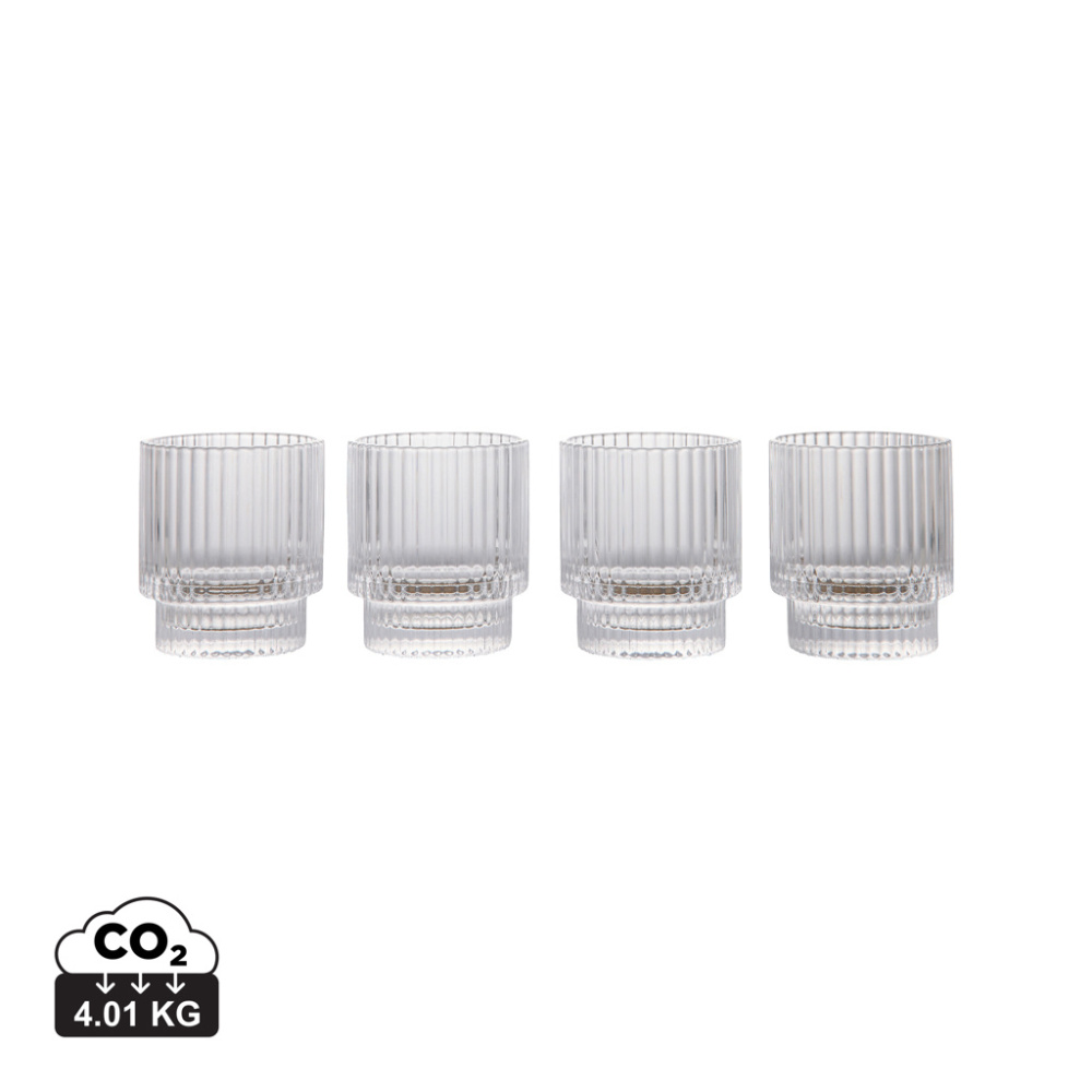 Logotrade kampanjprodukter bild: VINGA York tumbler glas, 4-pack