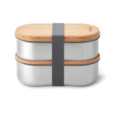 Logotrade reklamprodukter bild: Black+Blum Dubbel Rostfri Bento-låda