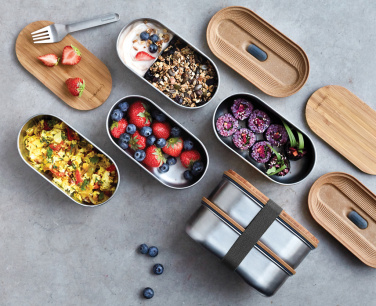 Logotrade profilprodukter bild: Black+Blum Dubbel Rostfri Bento-låda