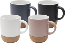 Billie 300 ml keramikmugg med korkdetaljer och matt finish