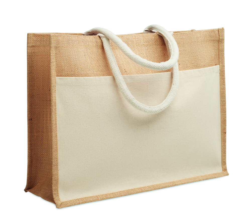 Logotrade profilreklam bild: Kasse i bomull/jute 280gsm