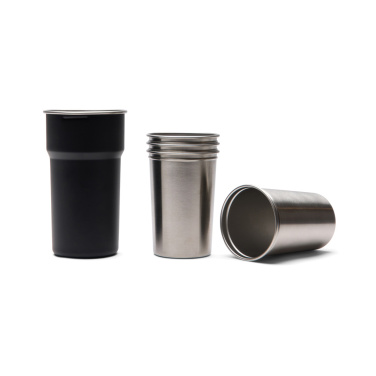 Logotrade presentreklam bild: VINGA Parks RCS återvunnet stål mugg, 4 st, 250 ML