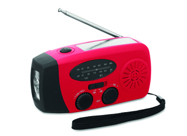 Logotrade profilprodukter bild: Bärbar radioSOS med LED-ficklampa