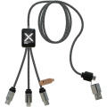 SCX.design C33 Type-C-laddningssladd på 60 W med dubbelupplyst logotyp, Heather Black